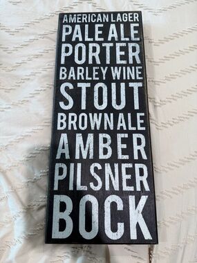 PRIMITIVES BY KATHY PHILLIPS Wooden Beer Sign